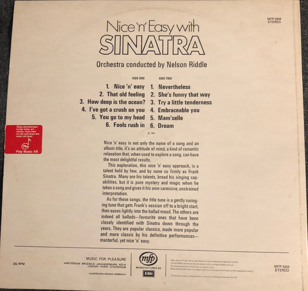 Frank Sinatra : Nice 'N' Easy With Sinatra (LP, Album, RE)