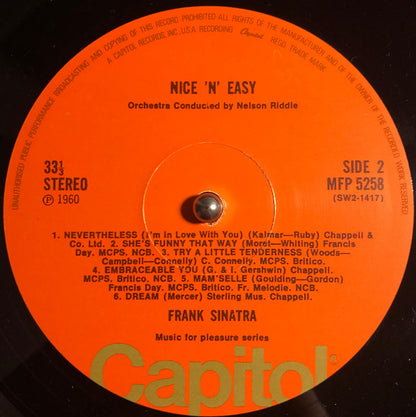 Frank Sinatra : Nice 'N' Easy With Sinatra (LP, Album, RE)