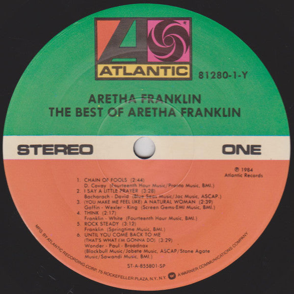 Aretha Franklin : The Best Of Aretha Franklin (LP, Comp, SP)