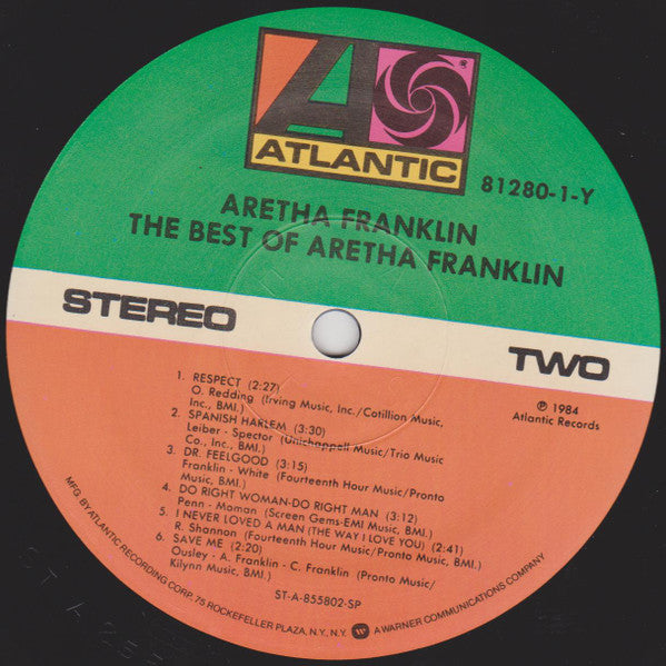 Aretha Franklin : The Best Of Aretha Franklin (LP, Comp, SP)
