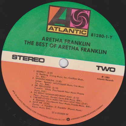 Aretha Franklin : The Best Of Aretha Franklin (LP, Comp, SP)
