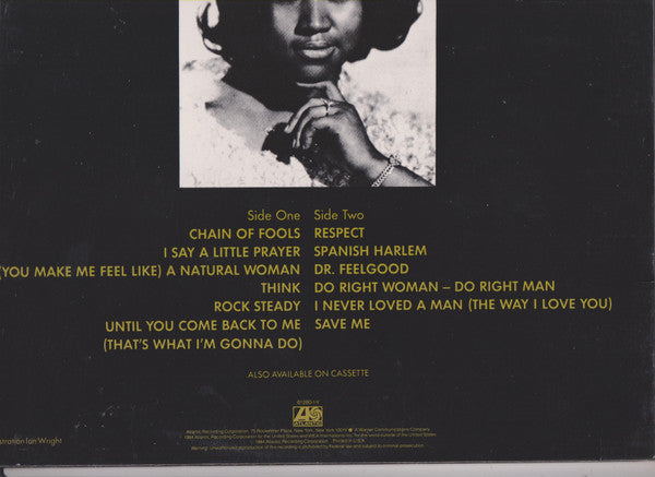 Aretha Franklin : The Best Of Aretha Franklin (LP, Comp, SP)