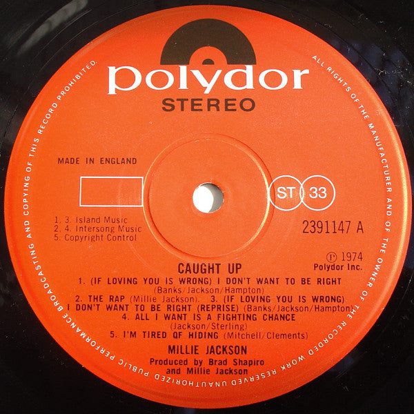 Millie Jackson : Caught Up (LP, Album)