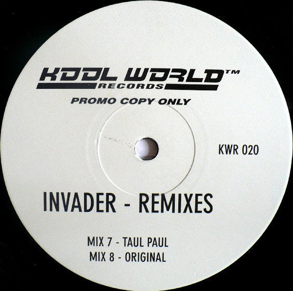 Kool World Productions : Invader - Remixes (2x12", Promo)