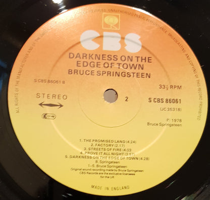 Bruce Springsteen : Darkness On The Edge Of Town (LP, Album)