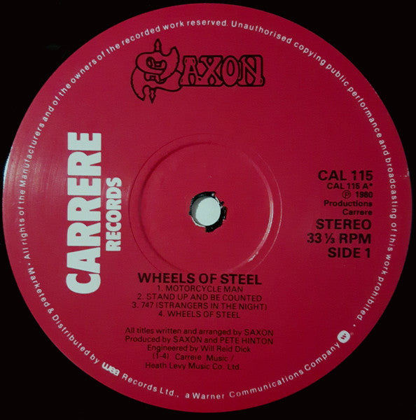 Saxon : Wheels Of Steel (LP, Album)