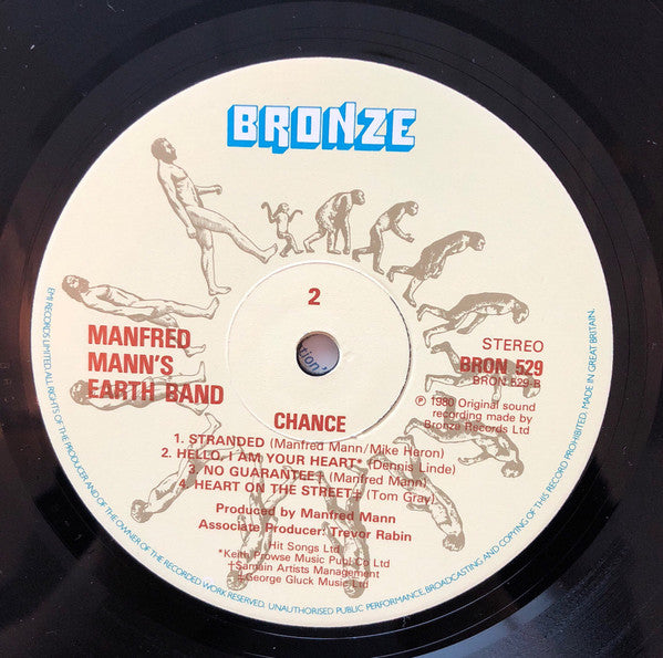 Manfred Mann's Earth Band : Chance (LP, Album, EMI)