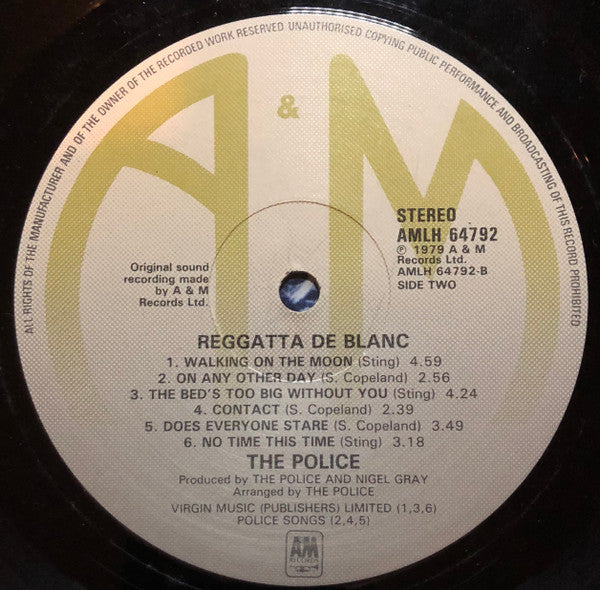 The Police : Reggatta De Blanc (LP, Album)