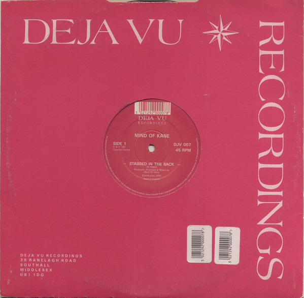 Mind Of Kane : Stabbed In The Back (12", Red)