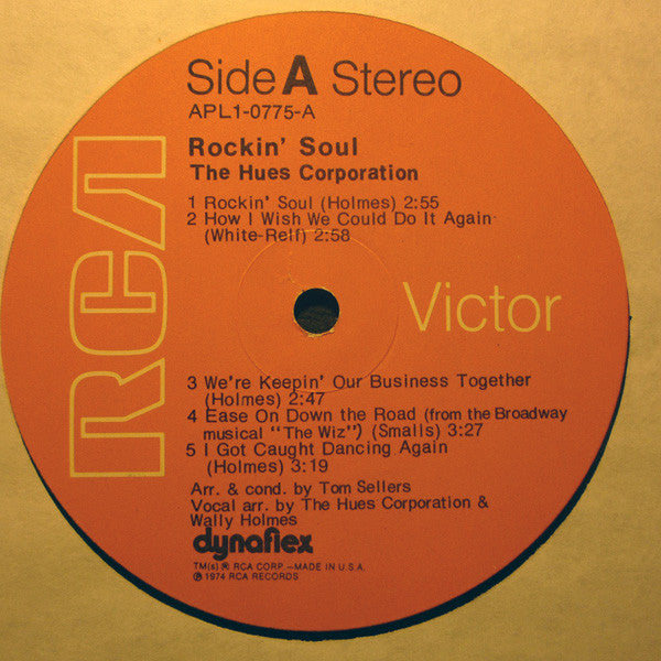 The Hues Corporation : Rockin' Soul (LP, Album, Ind)