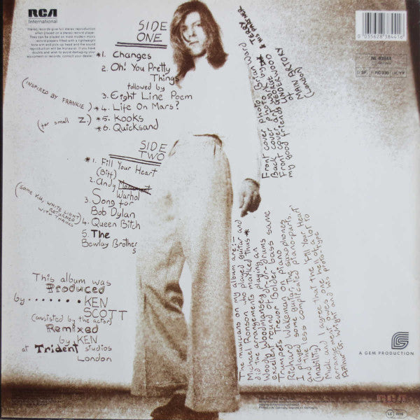 David Bowie : Hunky Dory (LP, Album, RE)