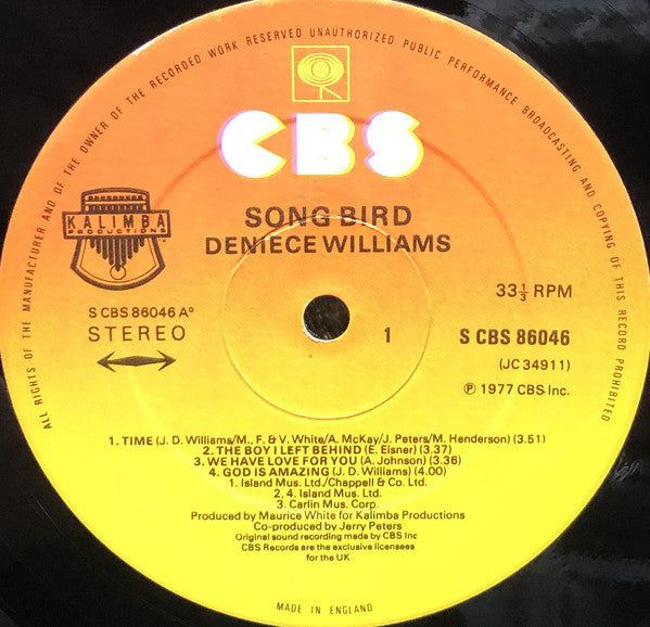 Deniece Williams : Song Bird (LP, Album)