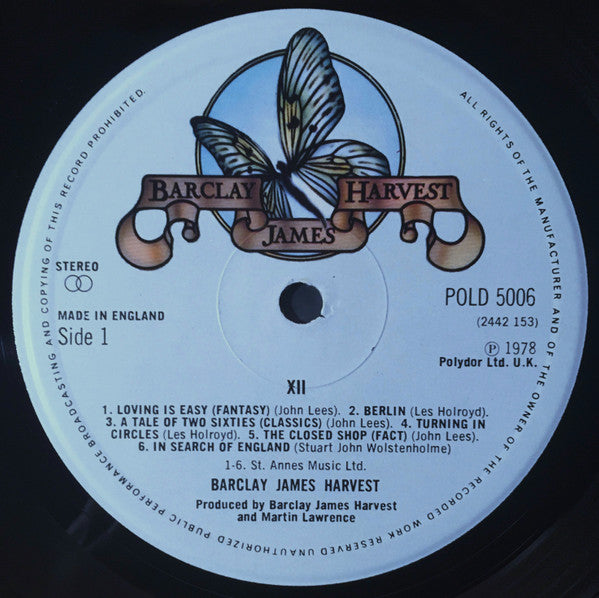 Barclay James Harvest : XII (LP, Album)