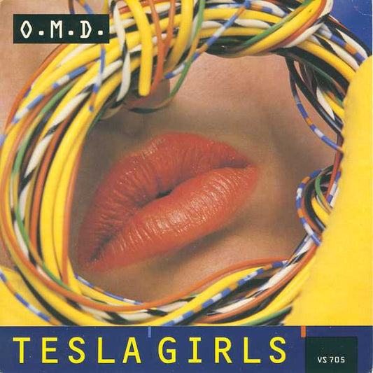 O.M.D.* : Tesla Girls (7", Single, Glo)