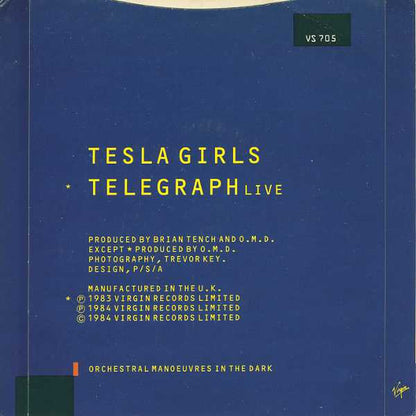 O.M.D.* : Tesla Girls (7", Single, Glo)