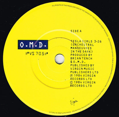 O.M.D.* : Tesla Girls (7", Single, Glo)