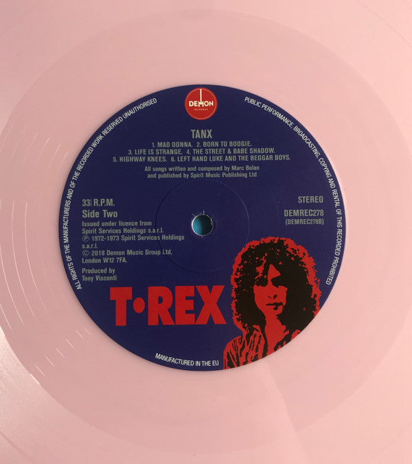 T. Rex : Tanx (LP, Album, RE, Pin + LP, S/Sided, Album, Etch, Blu)