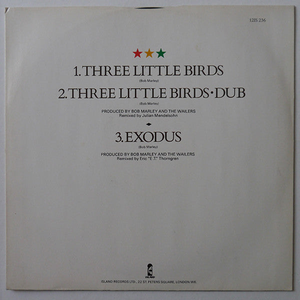 Bob Marley And The Wailers* : Three Little Birds (12", Single)