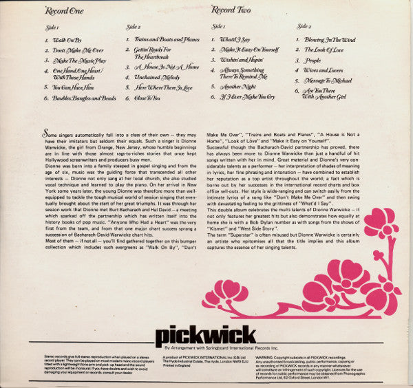 Dionne Warwick : The Dionne Warwicke Collection (2xLP, Comp)