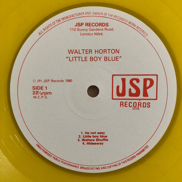 Walter Horton : Little Boy Blue (LP, Album, Yel)