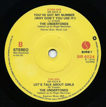 The Undertones : You've Got My Number < Why Don't You Use It! > (7", Single, WEA)