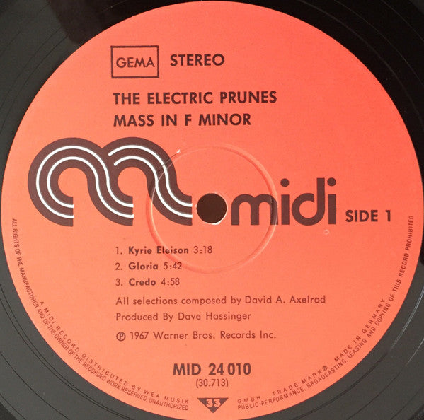 The Electric Prunes : Mass In F Minor (LP, Album, RE)