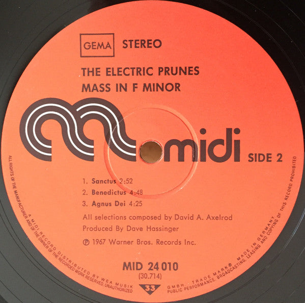 The Electric Prunes : Mass In F Minor (LP, Album, RE)