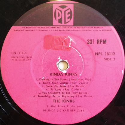 The Kinks : Kinda Kinks (LP, Album, Mono)