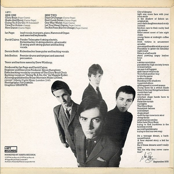 Secret Affair : Glory Boys (LP, Album)