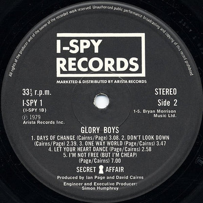 Secret Affair : Glory Boys (LP, Album)