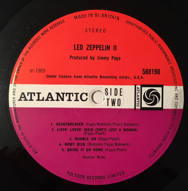 Led Zeppelin : Led Zeppelin II (LP, Album, RP, Kil)