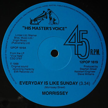Morrissey : Everyday Is Like Sunday (12", Single)