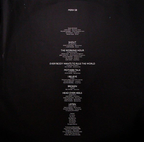 Tears For Fears : Songs From The Big Chair (LP, Album)