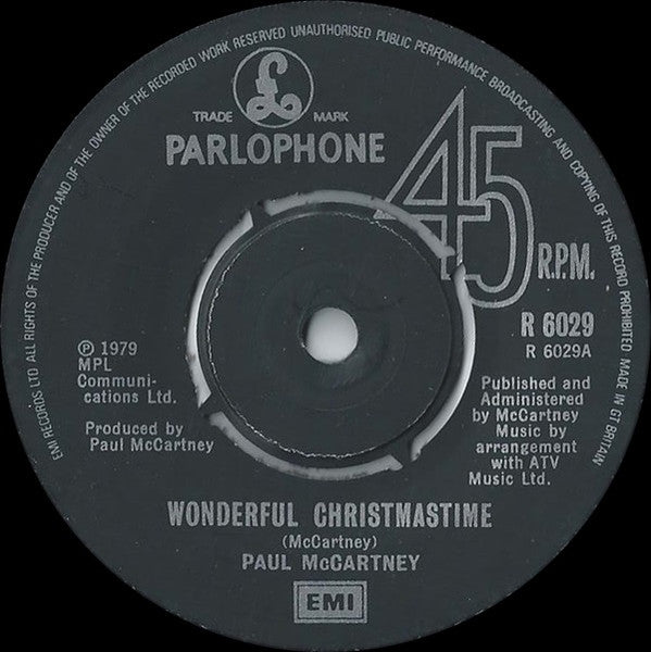 Paul McCartney : Wonderful Christmastime (7", Single)