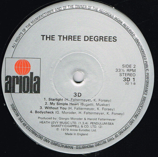 3 Degrees* : 3D (LP, Album)