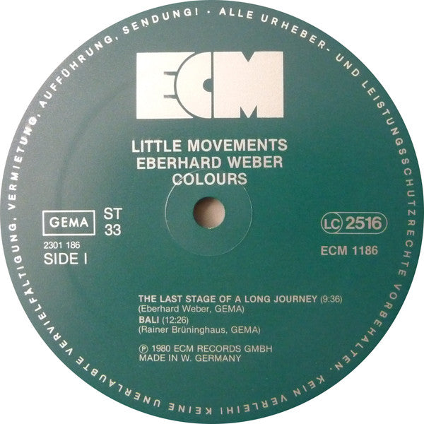 Eberhard Weber Colours : Little Movements (LP, Album)