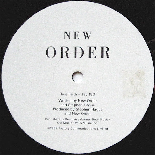 New Order : True Faith / 1963 (12", Single)