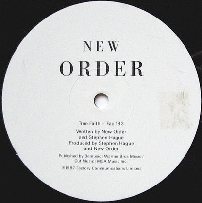New Order : True Faith / 1963 (12", Single)