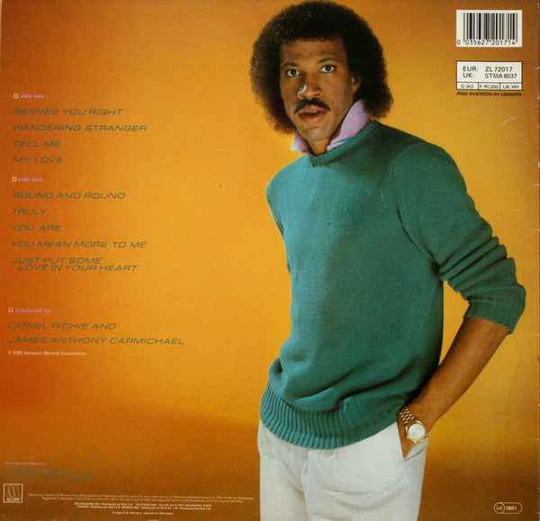 Lionel Richie : Lionel Richie (LP, Album, RE, Gat)
