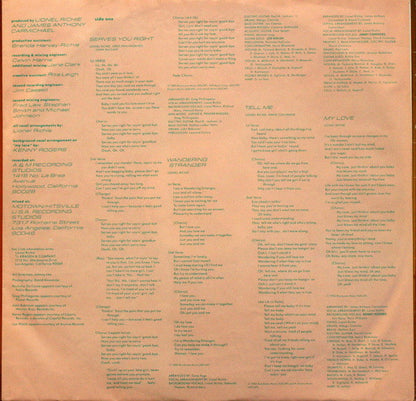 Lionel Richie : Lionel Richie (LP, Album, RE, Gat)