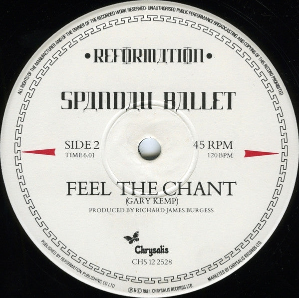 Spandau Ballet : Chant No. 1 (I Don't Need This Pressure On) (12", Single)