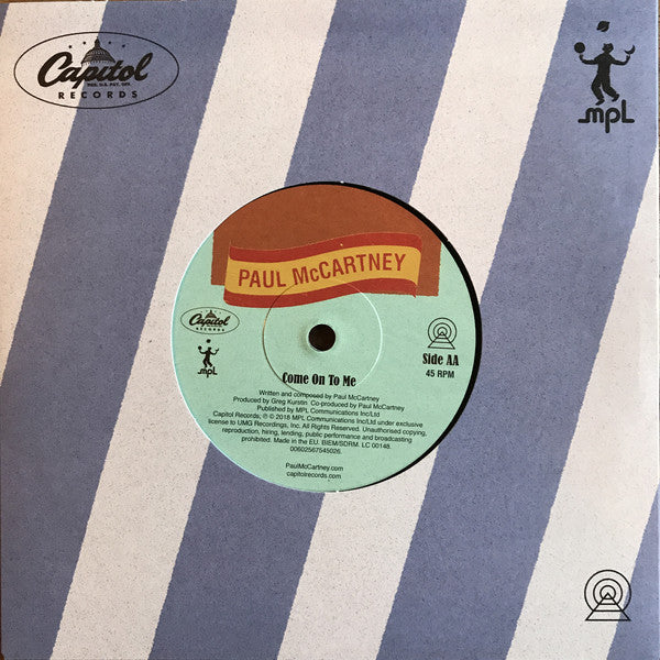 Paul McCartney : I Don't Know / Come On To Me (7", RSD, Single, Ltd)