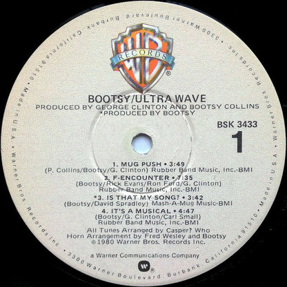 Bootsy* : Ultra Wave (LP, Album, Win)