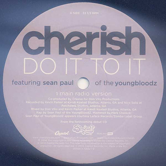 Cherish Featuring Sean Paul (2) : Do It To It (12")