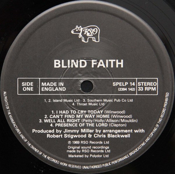 Blind Faith (2) : Blind Faith (LP, Album, RE)