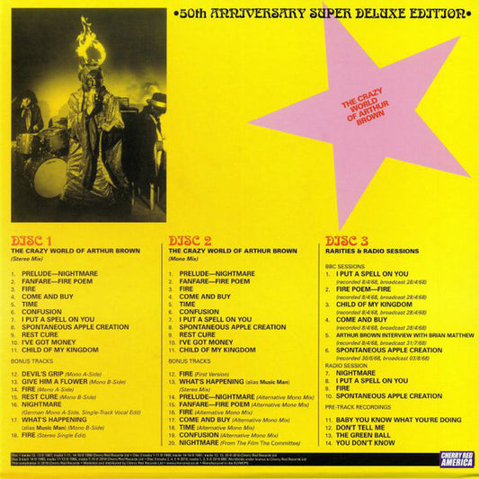 The Crazy World Of Arthur Brown : The Crazy World Of Arthur Brown - 50th Anniversary Super Deluxe Edition (Box, Comp, Dlx, RE, RM + CD, Album, Enh + CD, Albu)