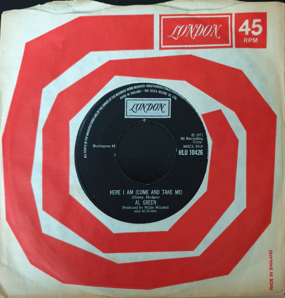 Al Green : Here I Am (Come And Take Me) (7")