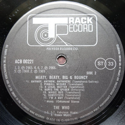 The Who : Meaty, Beaty, Big & Bouncy (LP, Comp, Club, RE, Gat)
