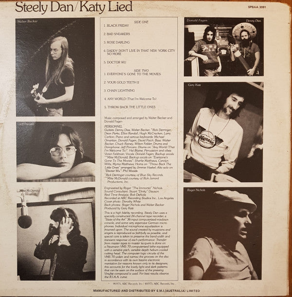Steely Dan : Katy Lied (LP, Album)