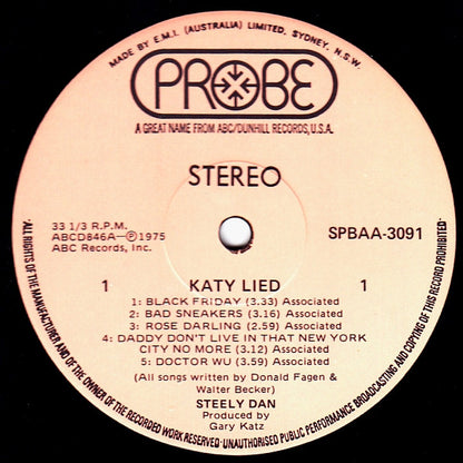 Steely Dan : Katy Lied (LP, Album)